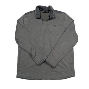 Under Armour Loose Fit Cold Gear Gray 1/4 Zip Pullover Sweatshirt Men's‎ Size L